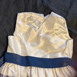 American Princess White and Blue Formal Dress